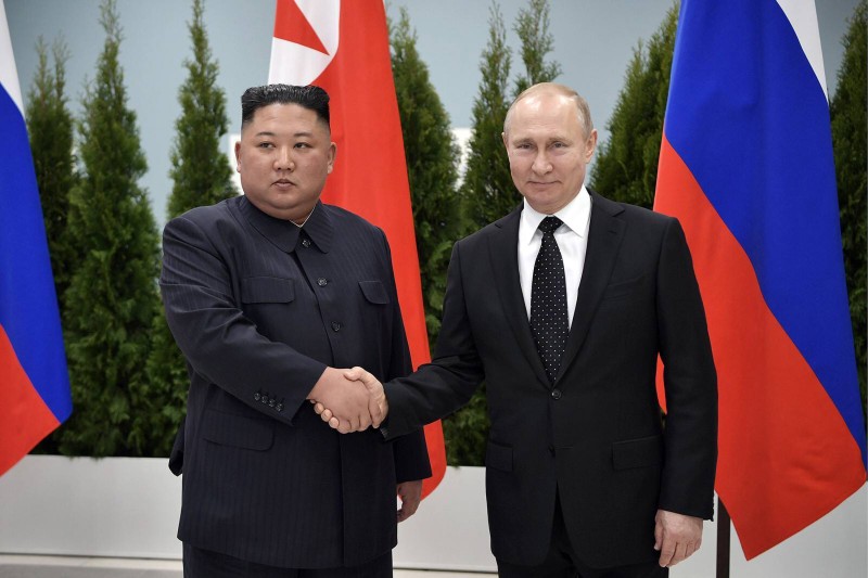 Sastanak Kim Jong Una i Vladimira Putina u Vladivostoku 25. travnja 2019. (izvor: Imago Lifestyle / Alexei Nikolsky / Guliver Image)