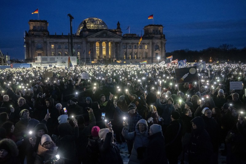 Demonstracije protiv AfD-a u Berlinu, 21. siječnja 2024. (izvor: AP Photo/Ebrahim Noroozi/Guliver Image)