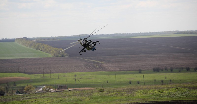 Ukrajinski vojni helikopter za vrijeme vojnih vježbi, fotografija iz 2016. godine (izvor: Imago Lifestyle/Voloshyn Vladislav/Guliver Image)