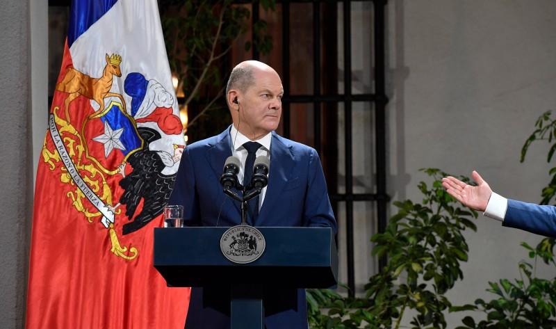 Olaf Scholz u Čileu, 29. siječnja 2023. (izvor: AP Photo/Matias Delacroix/Guliver Image)