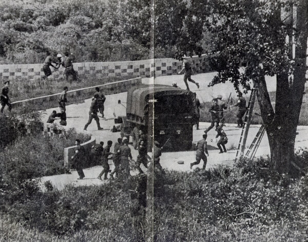 North Korean and UN forces during the 1976 axe attack