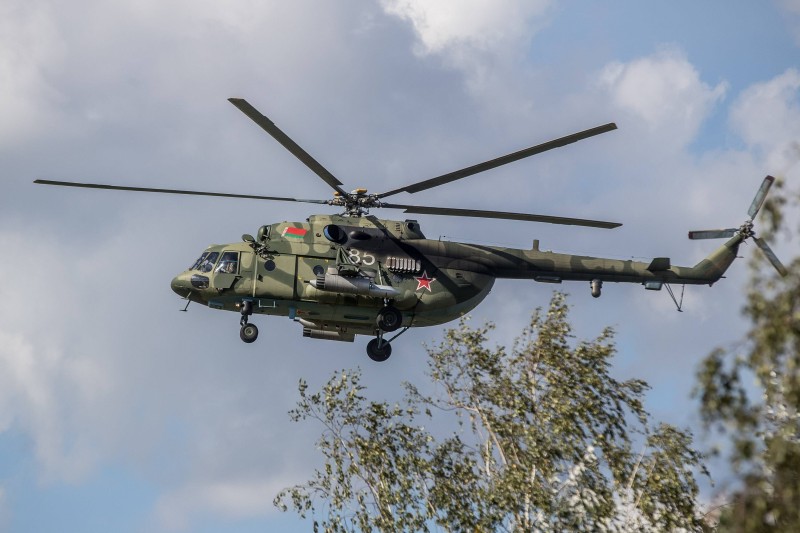 Bjeloruski vojni helikopter - fotografija za vrijeme održavanja vojnih vježbi Zapad 2017 (izvor: Guliver Image)