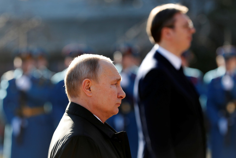 Putin za vrijeme posjete Beogradu 2019. (izvor: GORAN TOMASEVIC/Reuters/Guliver Image)