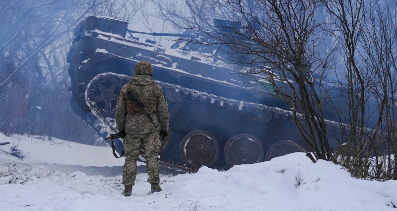 Ukrajinska vojska na istoku zemlje, 28. siječnja 2022. (izvor: AP Photo/Vadim Ghirda/Guliver Image)