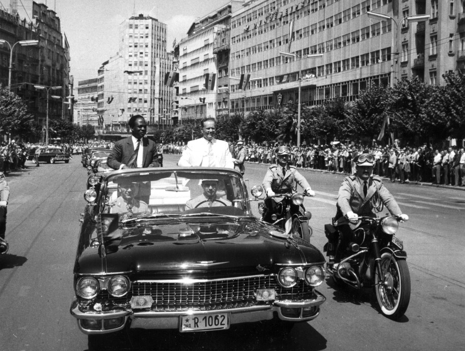 Ghanaian President Kwame Nkrumah at the 1961 Non-Aligned Conference in Belgrade