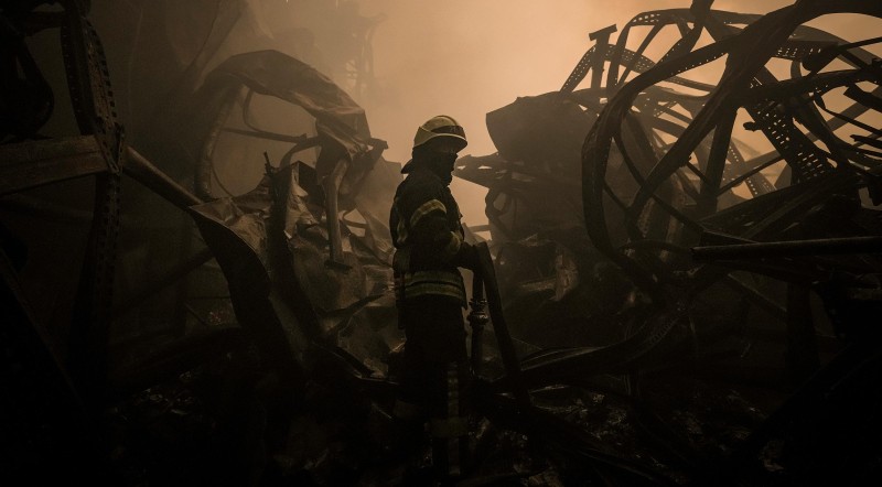 Nakon zračnih napada u blizini Kijeva, 13. ožujak 2022. (izvor: AP Photo/Vadim Ghirda/Guliver Image)