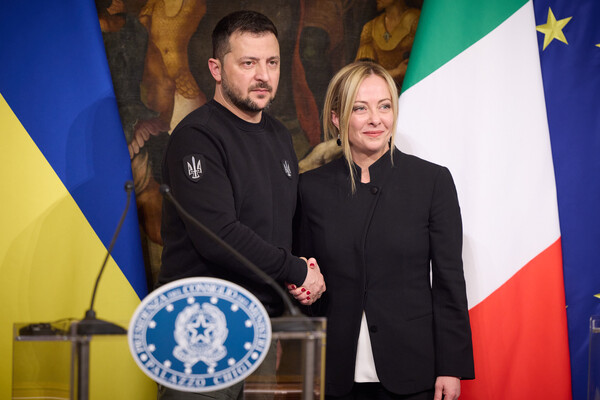 Volodimir Zelenski i Giorgia Meloni u Rimu, fotografija iz 2023.