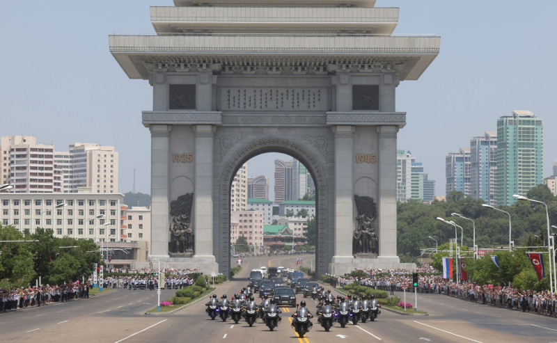 Putinov dolazak u Pjongjang, 19.6.2024. (izvor: kremlin.ru)
