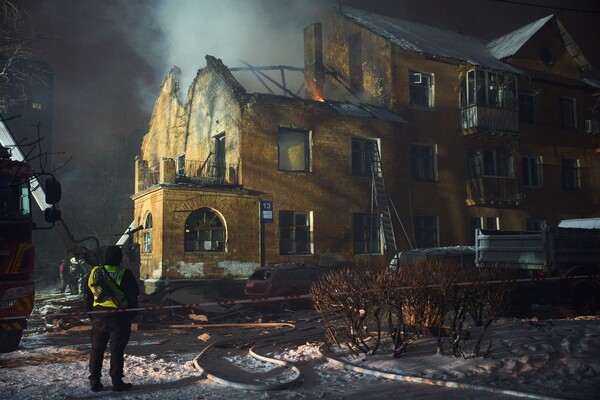 Pogođena zgrada u Kijevu