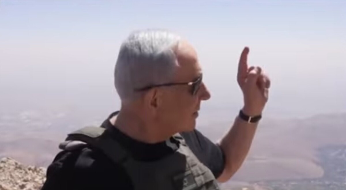 Benjamin Netanyahu na planini Hermon