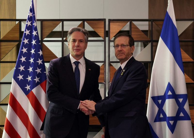 Antony Blinken i Isaac Herzog u Izraelu, 19. kolovoza 2024. (izvor: Kevin Mohatt/Reuters/Guliver Image)