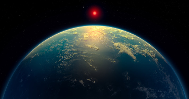 Umjetnički prikaz koji je objavio N. Madhusudhan/Sveučilište Cambridge prikazuje egzoplanetu K2-18b