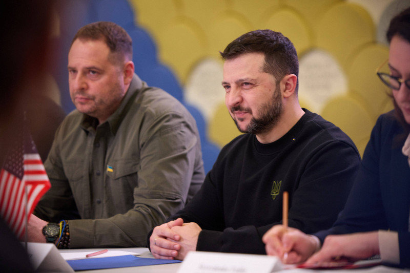 Andrej Jermak i Volodimir Zelenski na Davos ekonomskom summitu 16. siječnja 2014. (izvor: Ured predsjednika Ukrajine / Guliver Image)