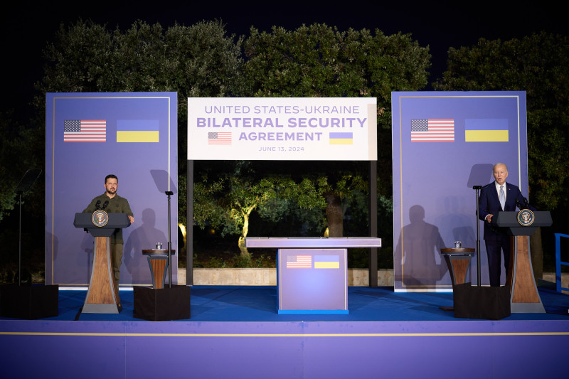 Zelenski i Biden u Italiji, 13.6.2024. (izvor: ured ukrajinskog predsjednika)