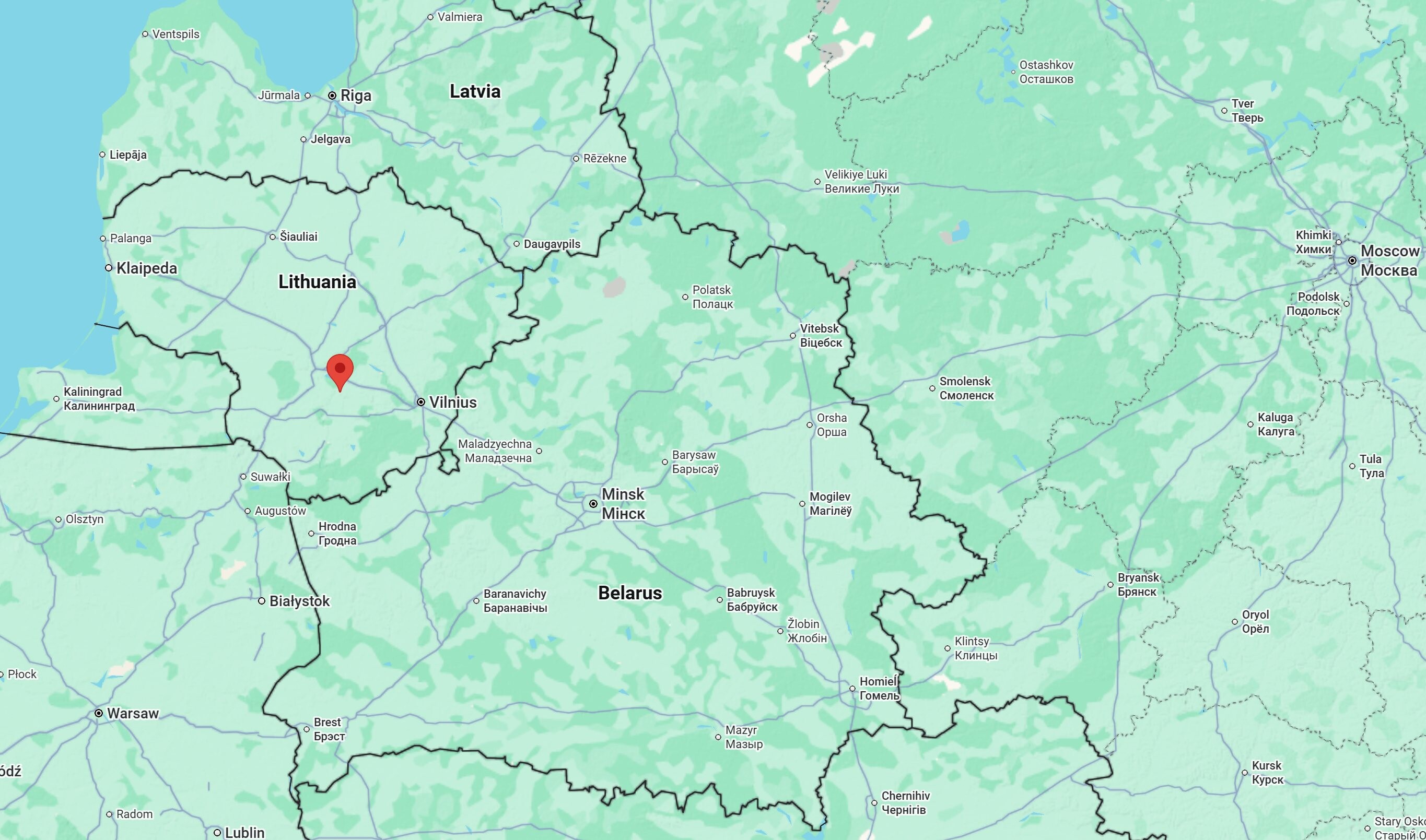 Lokacija na kojoj je srušen dron