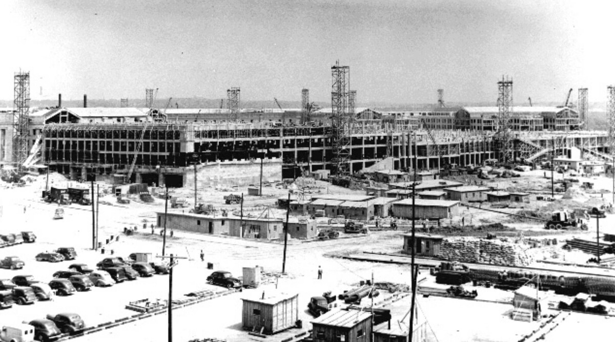 The Pentagon under construction, July 1942