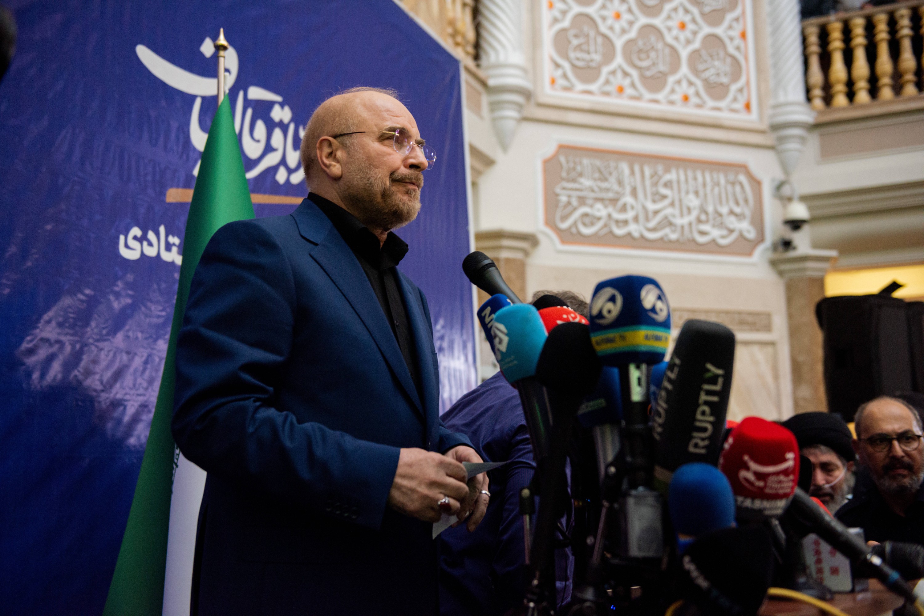 Mohammad Bagher Ghalibaf za vrijeme predsjedničke kandidature, lipanj 2024.