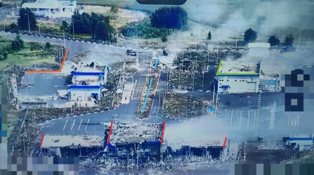 Uništeni granični prijelaz preko kojeg su ukrajinske snage ušle u Kursk (izvor: X)
