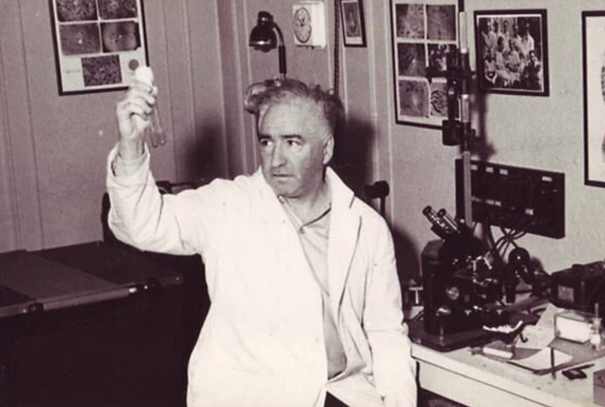 Wilhelm Reich in his laboratory