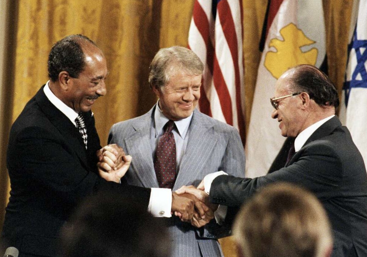 Anwar Sadat, Jimmy Carter and Menachem Begin