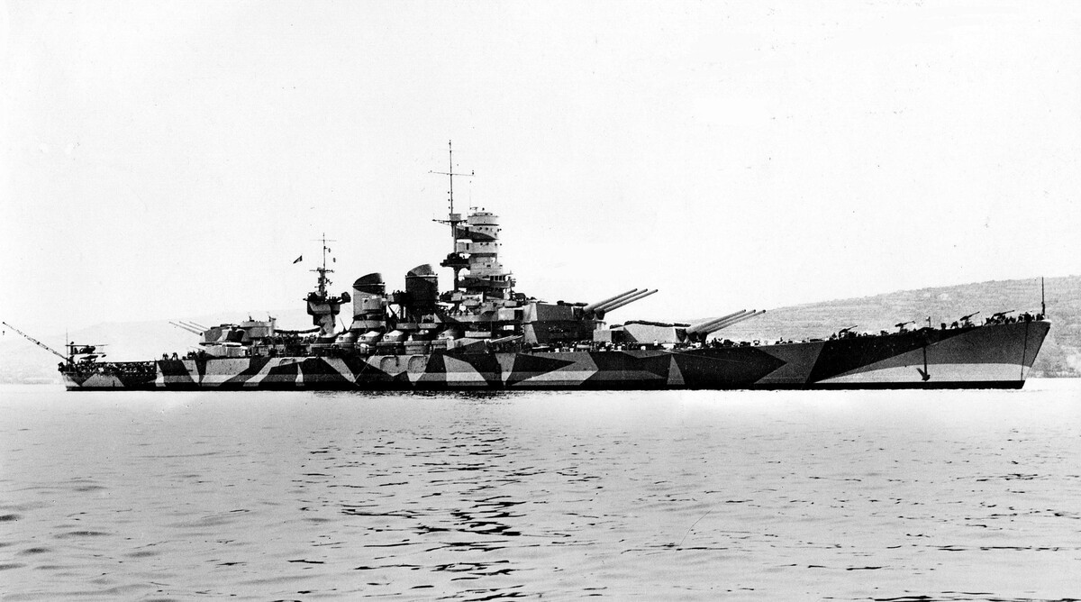 The battleship Roma