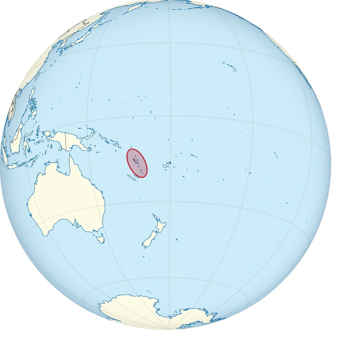 Location of Vanuatu