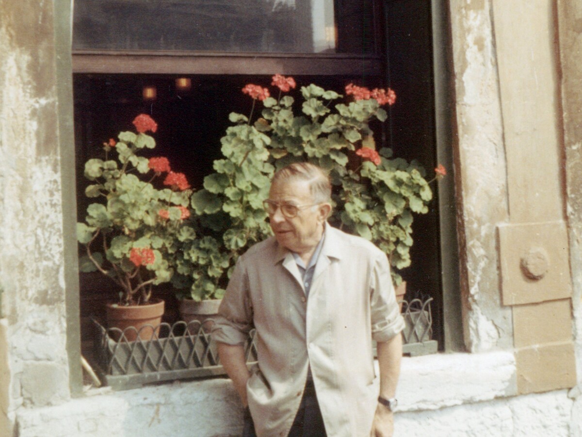 Jean-Paul Sartre in Venice in 1967.