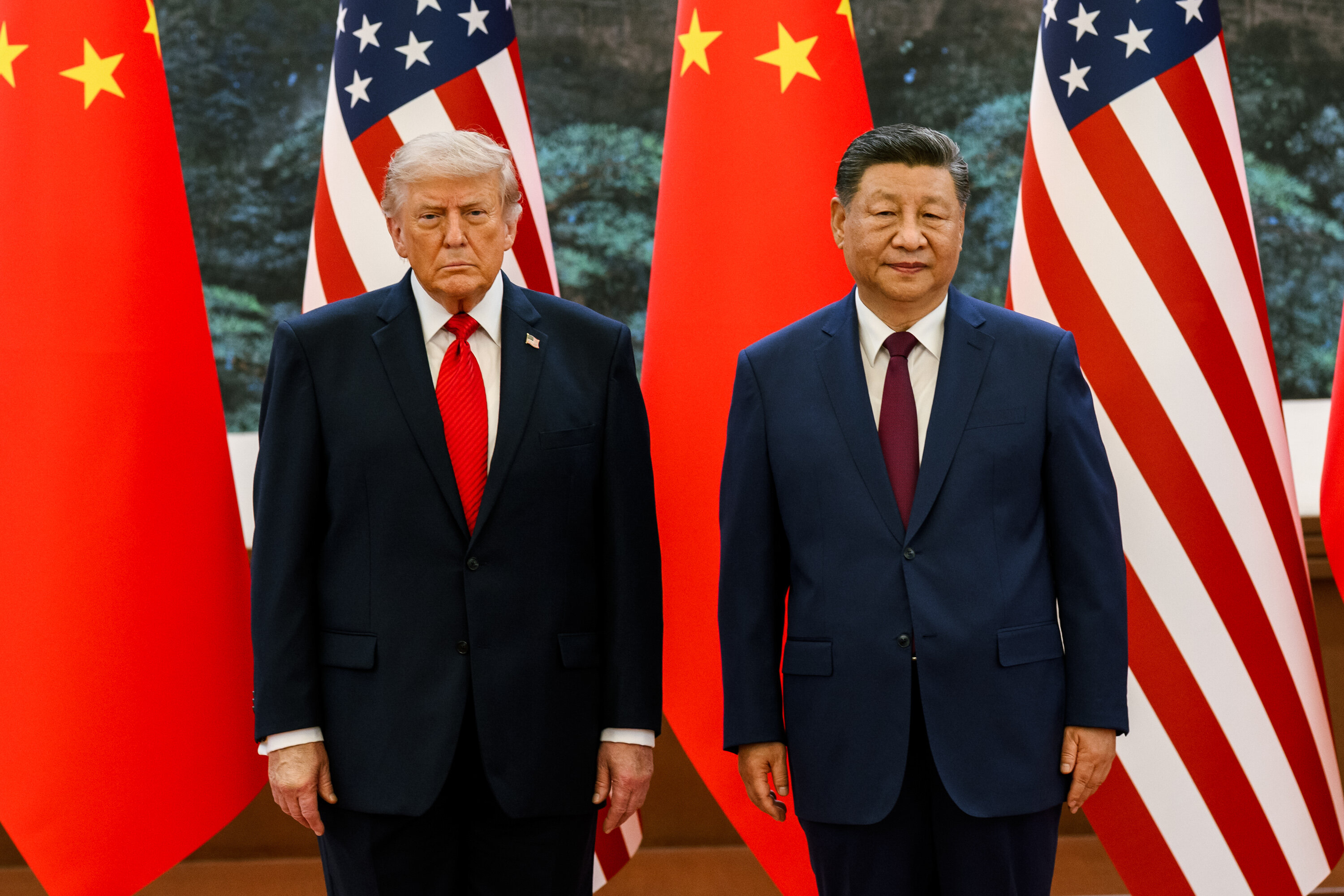 President Donald J. Trump participates in a welcome ceremony with President Xi Jinping of the Peoples Republic of China, Thursday, May 14, 2026, at the Great Hall of the People in Beijing, China. (Official White House Photo by Daniel Torok)
