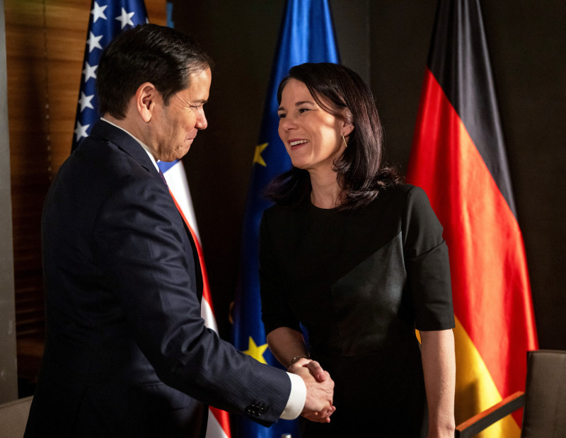 Marco Rubio i Annalena Baerbock u Munchenu 15. veljače 2025. (izvor: Peter Kneffel/Reuters/Guliver Image)