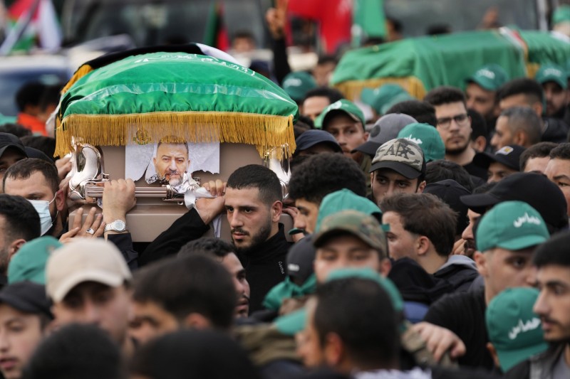 Pogreb za Saleha Arourija u Bejrutu, 4. siječnja 2024. (izvor: AP Photo/Hussein Malla/Guliver Image)
