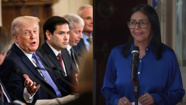 Donald Trump i Delcy Rodriguez