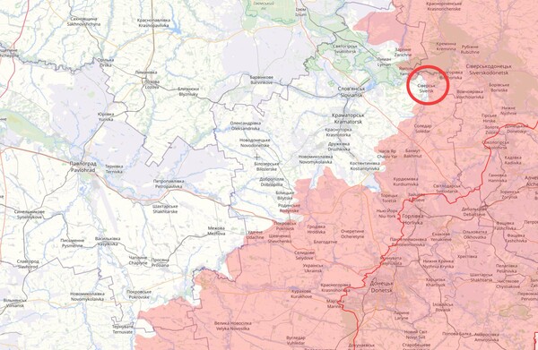 Sjeversk na ratnoj karti