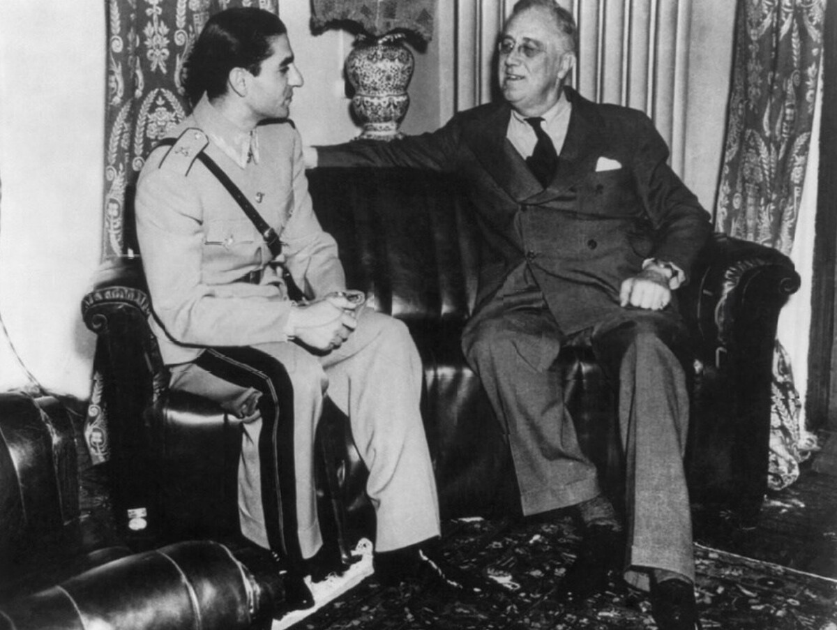 Mohammad Reza Pahlavi and FDR in Tehran in 1943