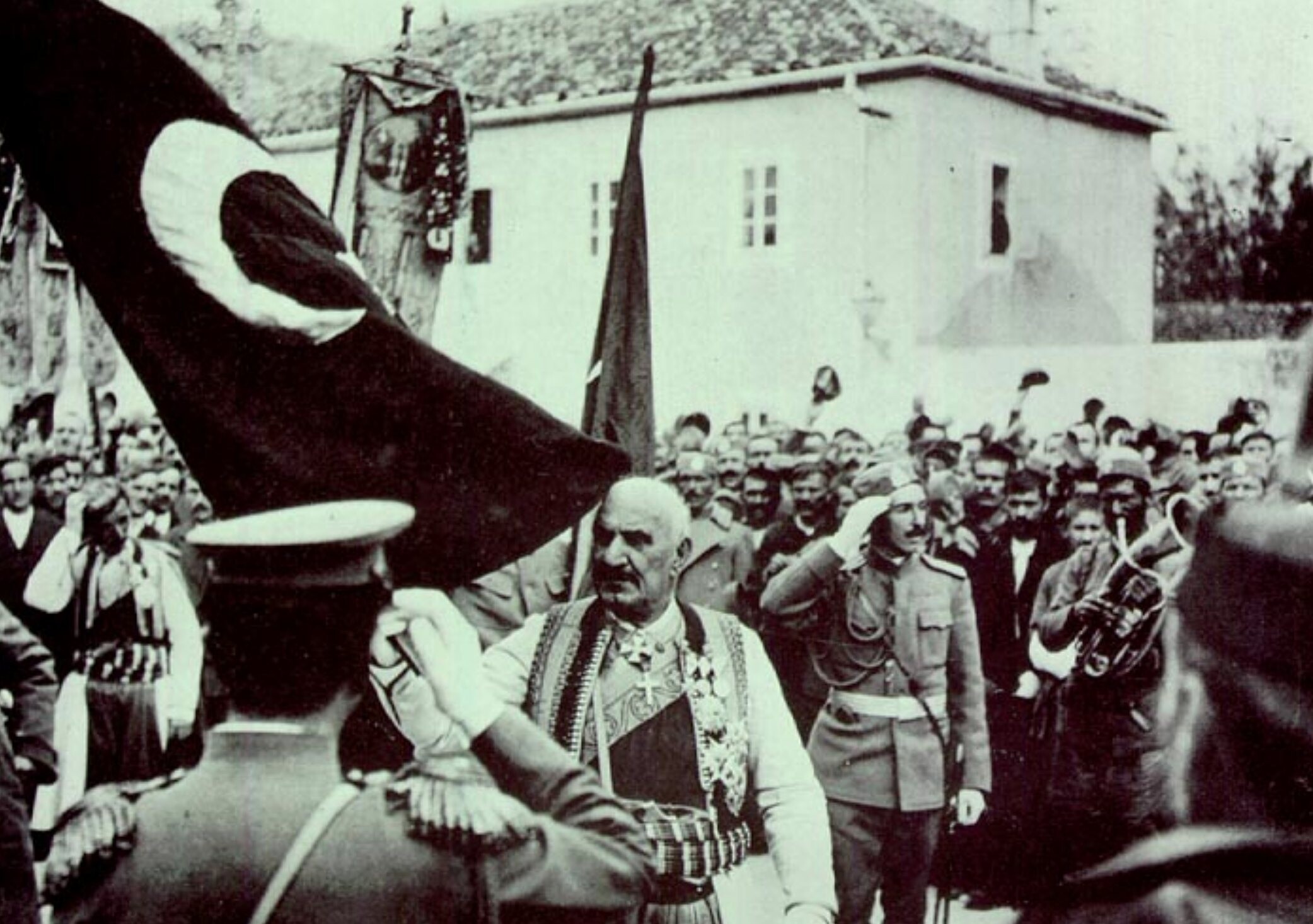 Otomanska zastava predana crnogorskome kralju Nikoli / javna domena