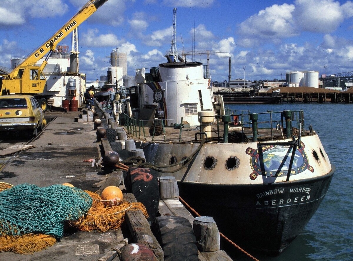 Rainbow Warrior in Auckland in 1985