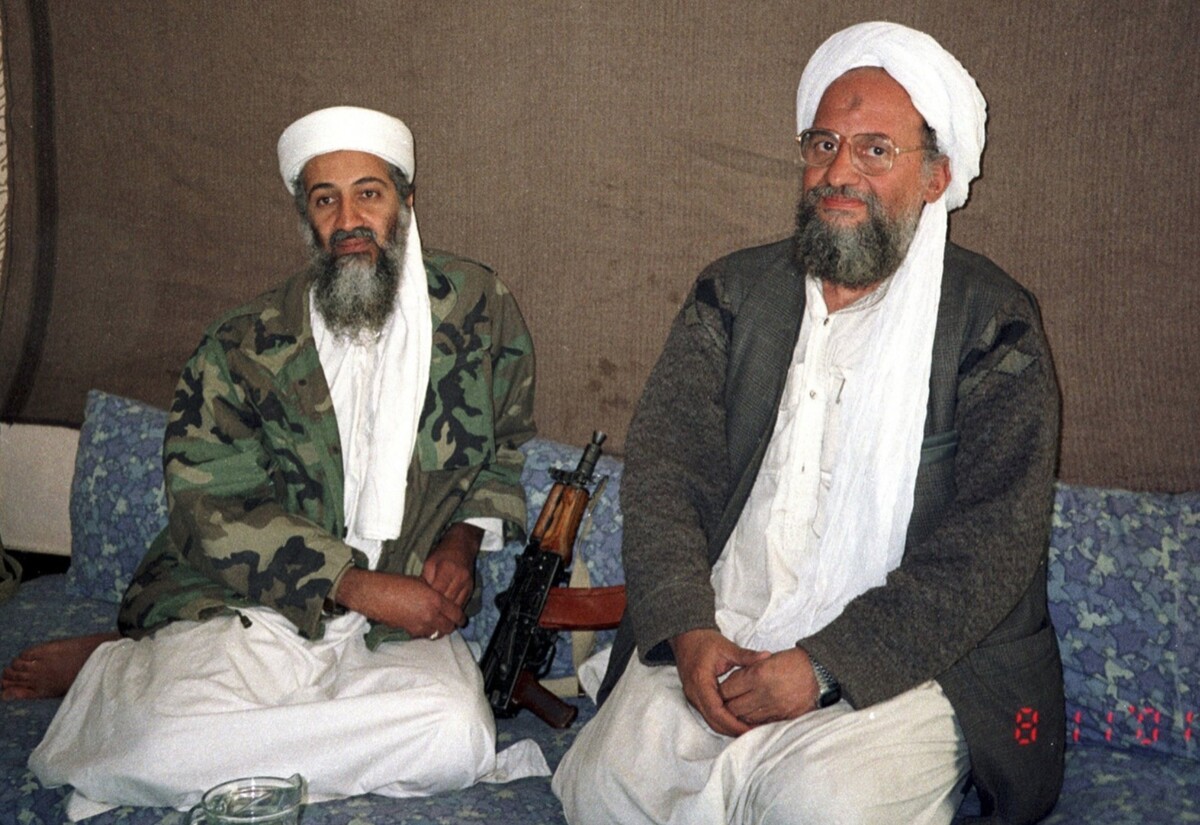 Bin Laden and al-Zawahiri in Kabul, Afghanistan, November 8, 2001.