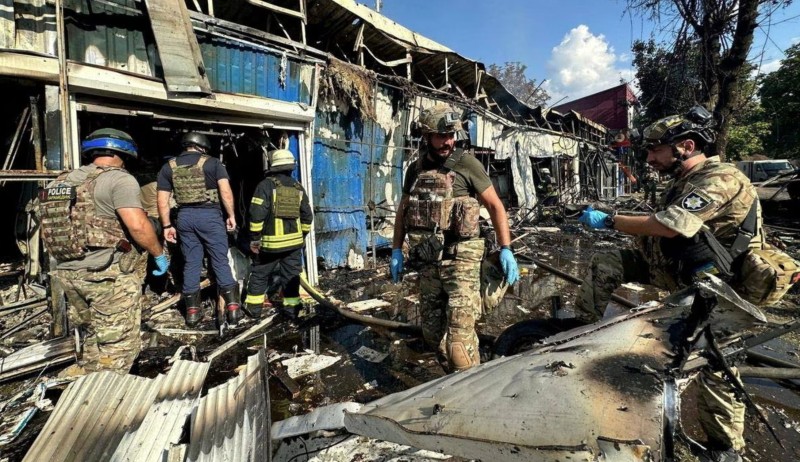 Na mjestu udara (izvor: Ukrajinsko ministarstvo unutarnjih poslova)