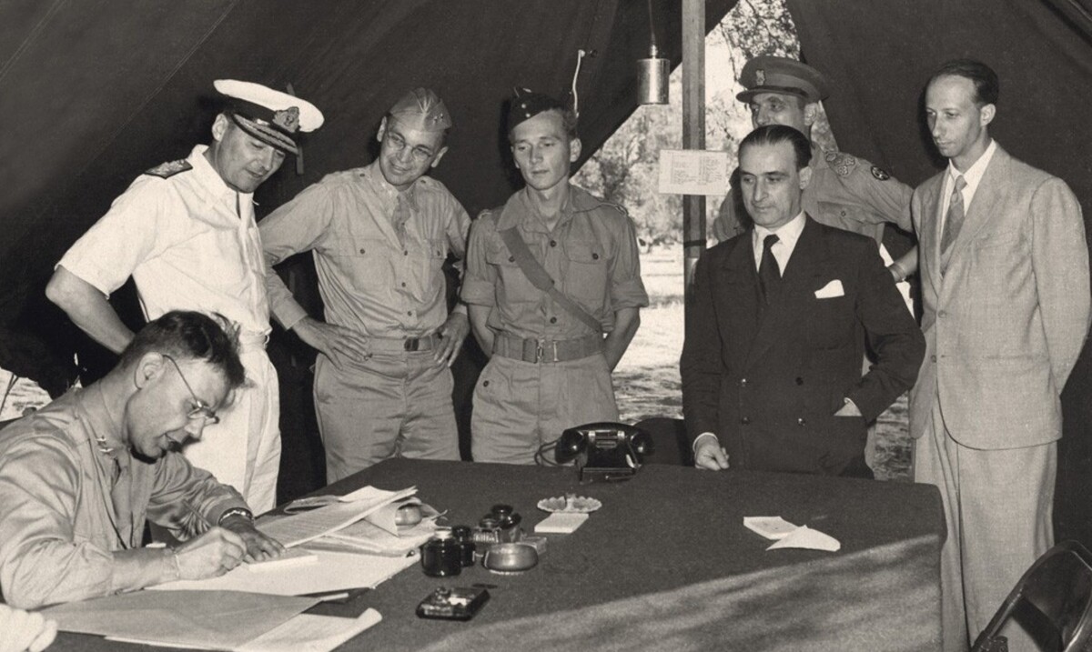 Signing of the armistice at Cassibile on September 3