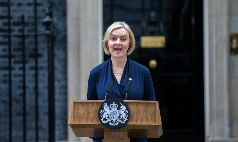 Liz Truss podnosi ostavku, 20. listopada 2022. (izvor: Tayfun Salci / Guliver Image)