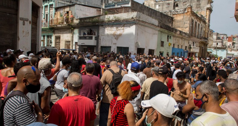 Anti-vladini prosvjednici u Havani, 11. srpnja 2021. (izvor: AP Photo/Ismael Francisco/Guliver Image)