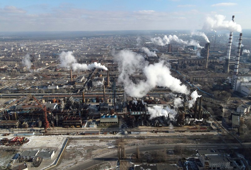 Kemijska tvornica Azot u Sjeverodonjecku, fotografija iz veljače 2021. godine (izvor: Oleksii Kovalov / Imago Lifestyle / Guliver Image)