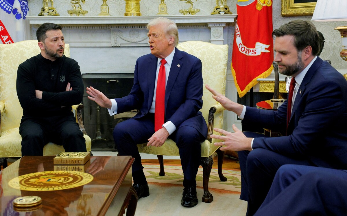Volodimir Zelenski, Donald Trump i JD Vance, sastanak u Bijeloj kući 28. veljače 2025. (izvor: Brian Snyder/Reuters/Guliver Image)