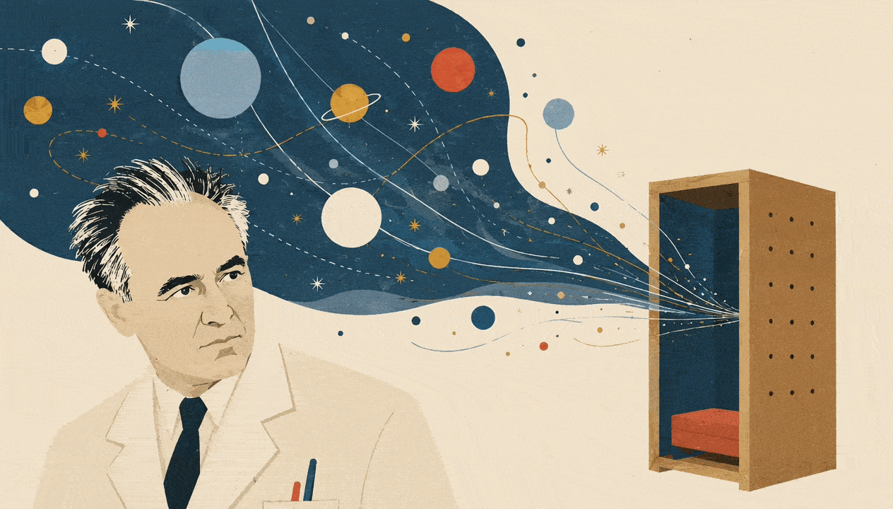 Wilhelm Reich i orgonski akumulator / ilustracija