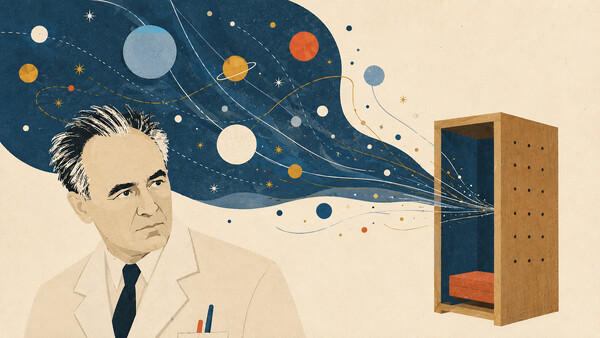 Wilhelm Reich i orgonski akumulator / ilustracija