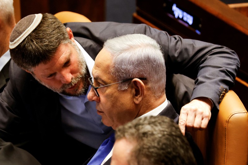 Bezalel Smotrich i Benjamin Netanyahu, fotografija iz srpnja 2023. (izvor: Reuters/Guliver Image)