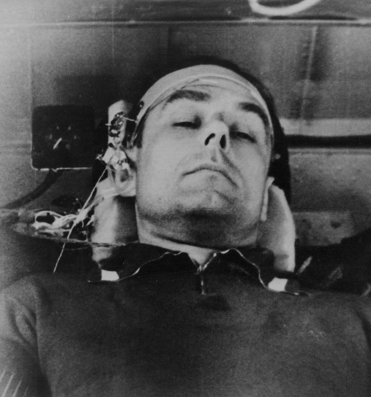 Vladimir Komarov aboard Soyuz 1