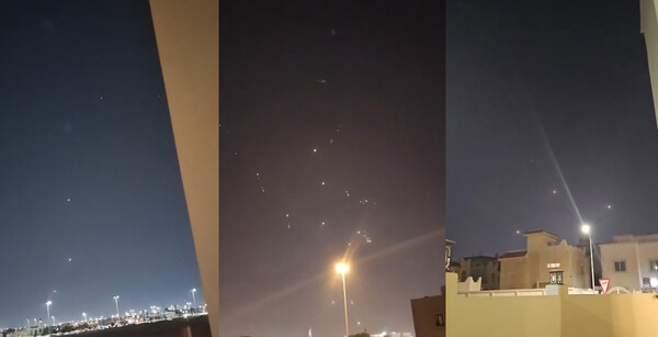 Rakete iznad Dohe (izvor: X)