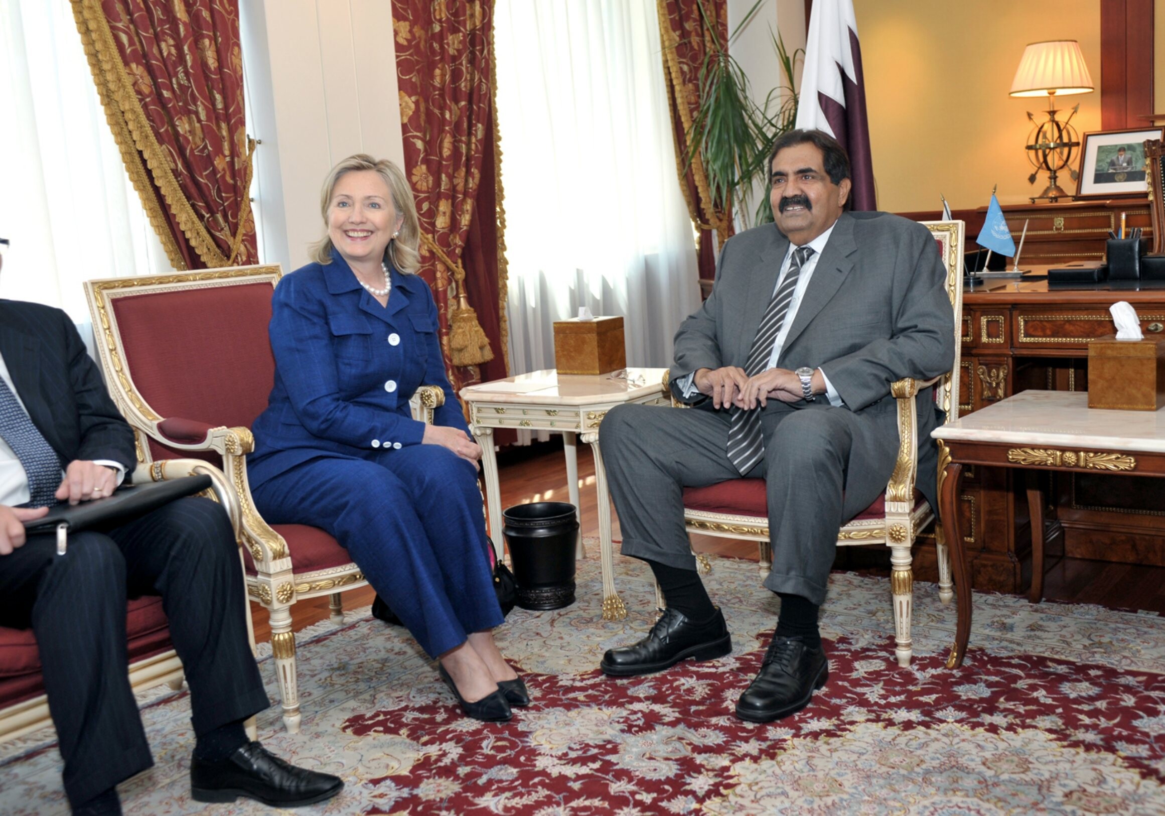 Hillary Clinton i Hamad bin Khalifa Al Thani, rujan 2010.