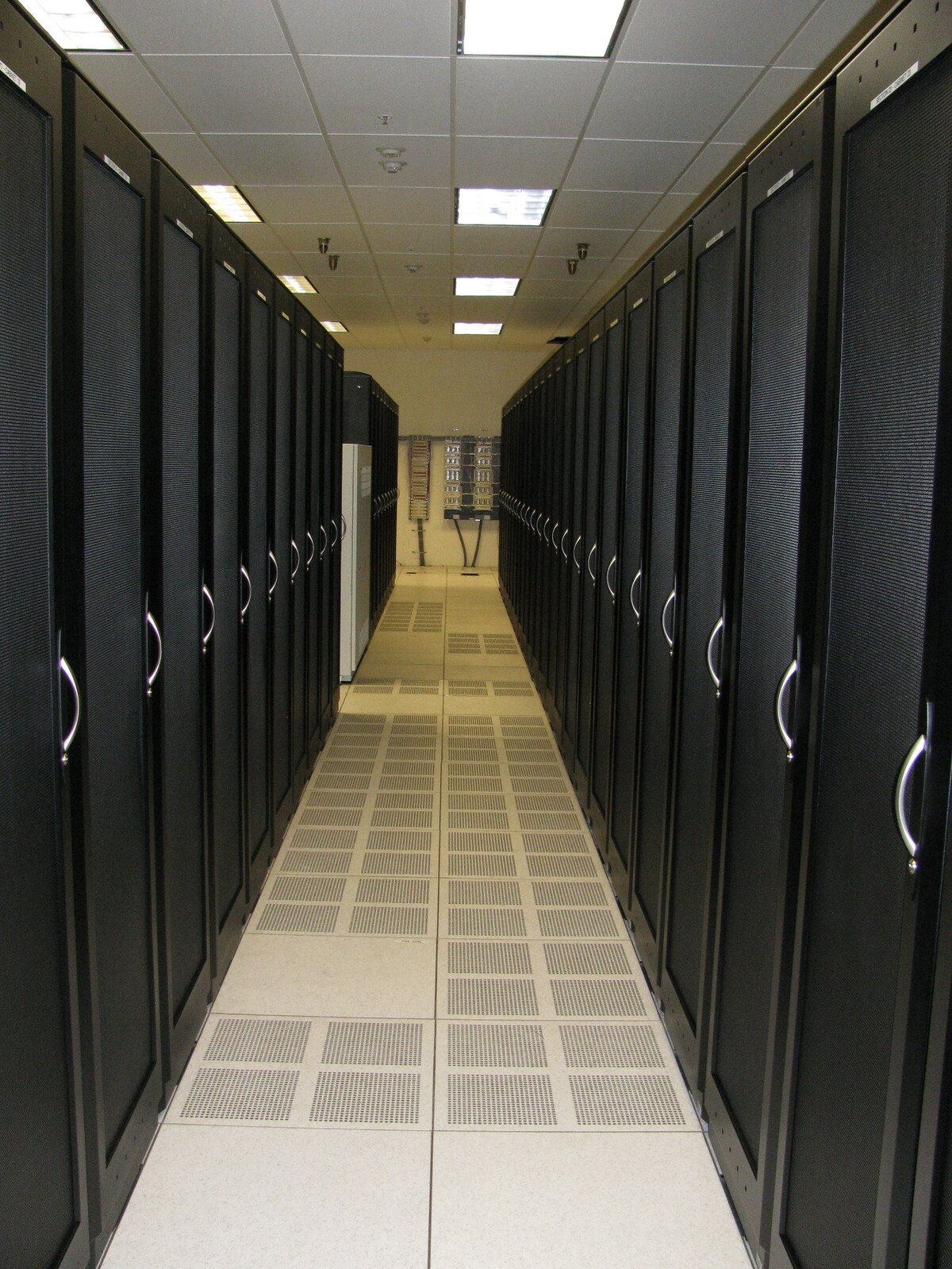 A typical corridor inside a data center