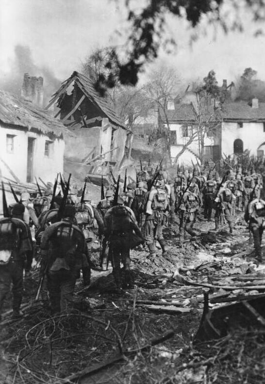 German infantry during the battle